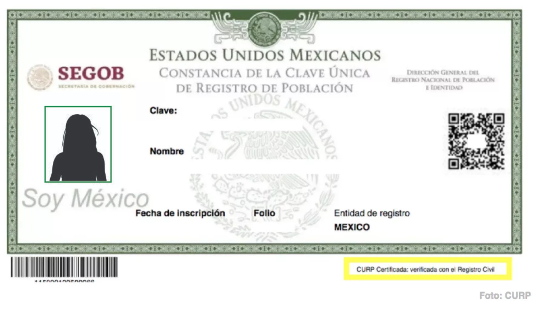 Aprueban en comisiones del Senado nueva Ley que crea CURP con fotografía