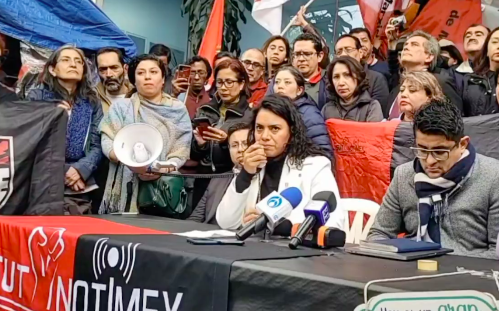 Extrabajadores de Notimex reciben su liquidación y levantan huelga